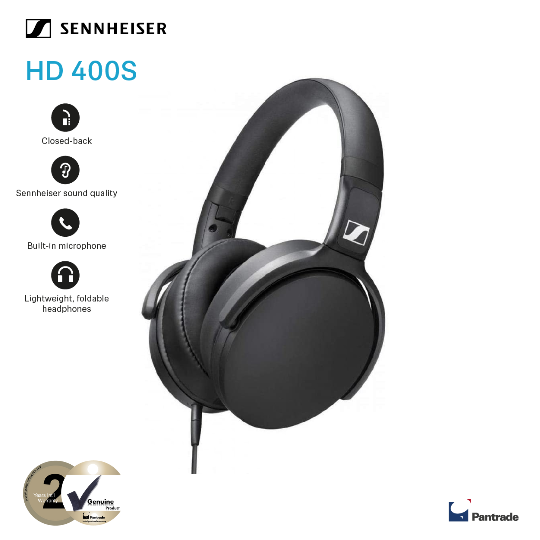 Sennheiser HD400S Around-ear Dymanic Bass Headphones black