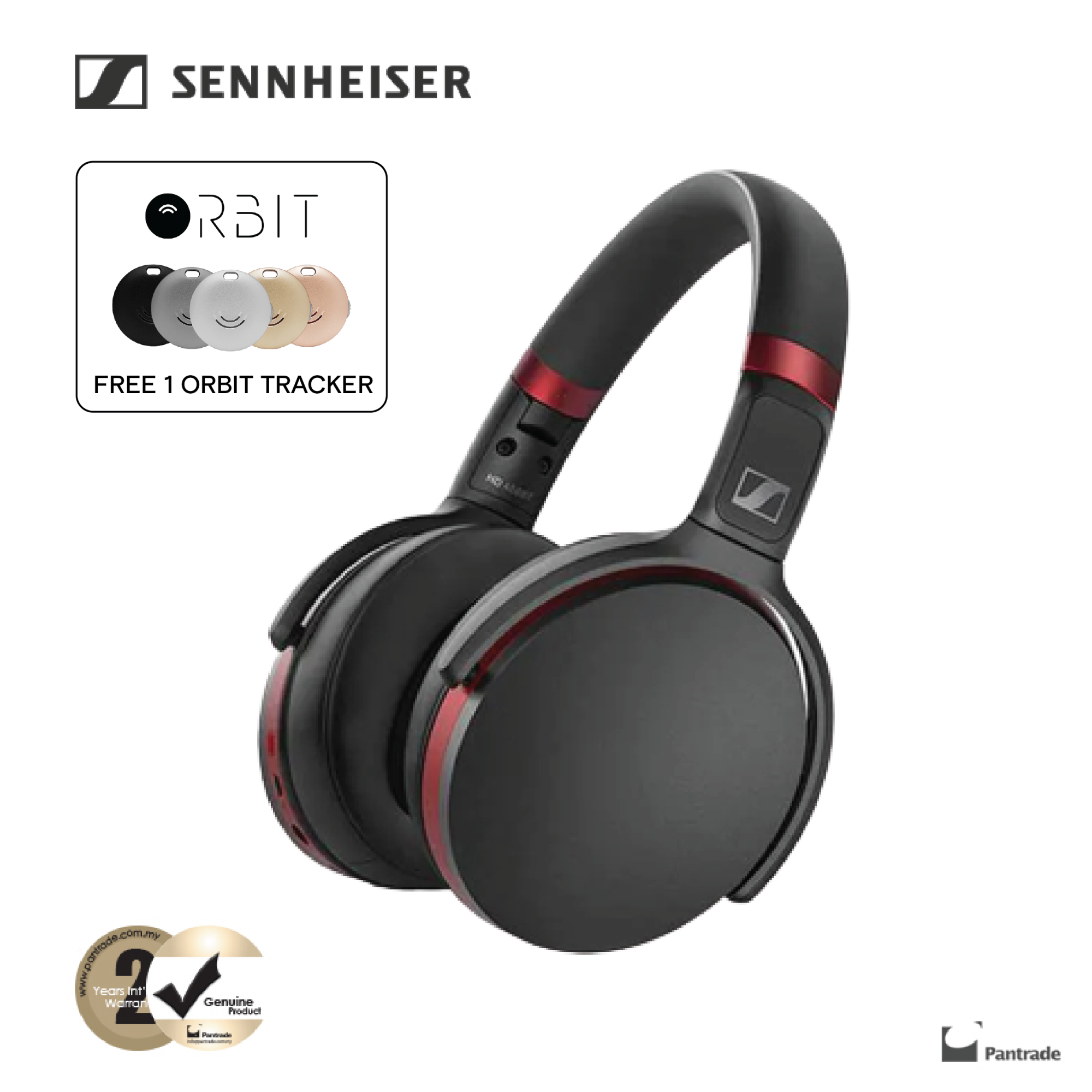 Sennheiser HD 458BT overEar Wireless Noise Cancelling Headphones