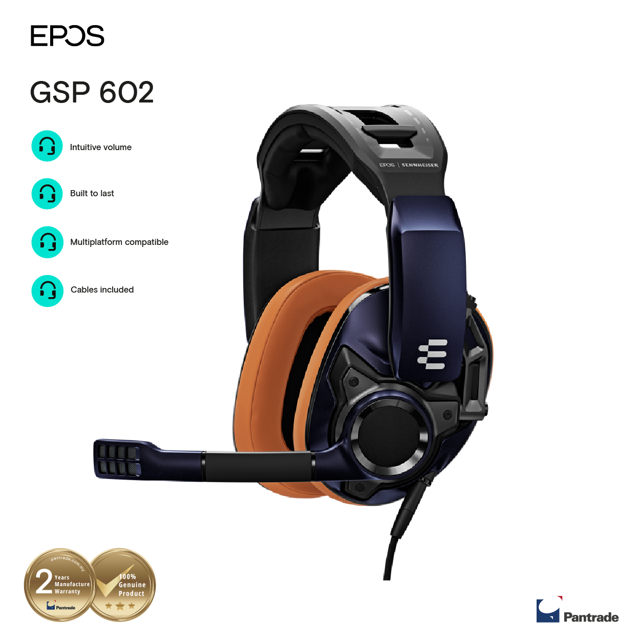 EPOS Sennheiser GSP 602 Closed Acoustic Gaming Headset